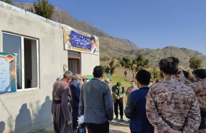 افتتاح مسکن مددجویی در روستای سنجوه بخش مرکزی دهستان آلان سردشت با حضور فرماندار شهرستان