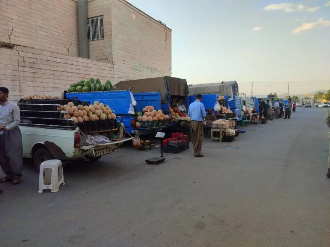 جانمایی و ساماندهی وانت های میوه فروش در سطح شهر سردشت